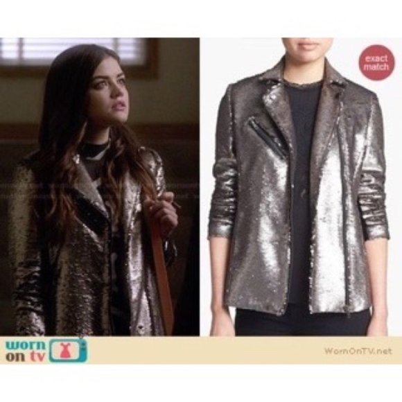 Mural Jackets & Coats Nwt Mural Silver Sequin Blazer Jacket With